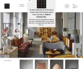 Modernity.se(Modernity specialises in the collection and sale of rare and high) Screenshot
