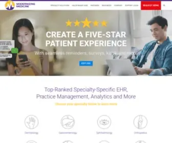 Modernizingmedicine.com(Specialty-Specific EHR Systems | Modernizing Medicine®) Screenshot