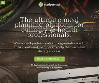 Modernmeal.com(Meal Planning for Culinary and Health Professionals) Screenshot