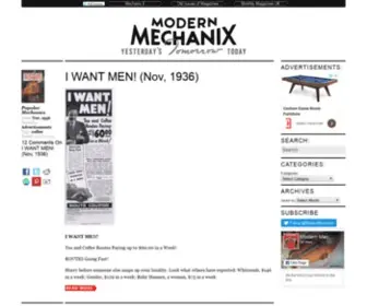 Modernmechanix.com(Modern Mechanix) Screenshot