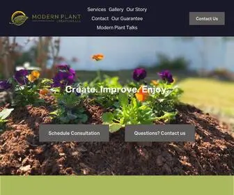 Modernplantcreations.com(Landscaping Service in Raleigh) Screenshot