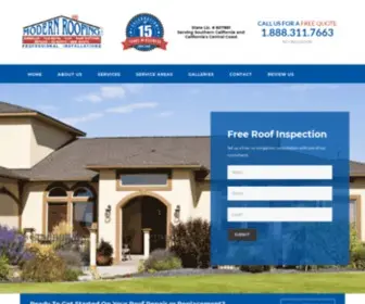 Modernroofing.net(Modern Roofing Los Angeles) Screenshot