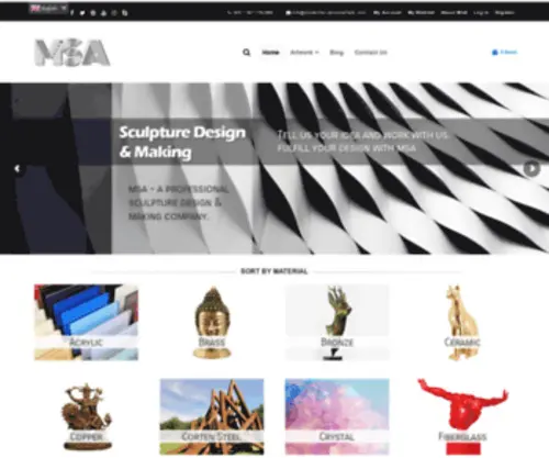 Modernsculptureartists.com(Modern Sculpture Artists help artists sell and make their design. MSA) Screenshot