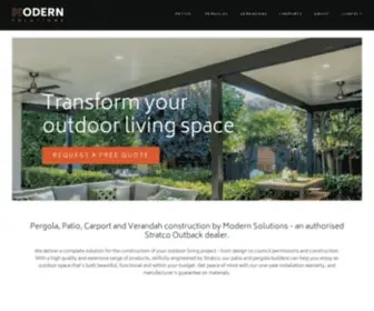 Modernsolutions.com.au(Pergola, Verandah, Carport and Patio Builders, Melbourne) Screenshot