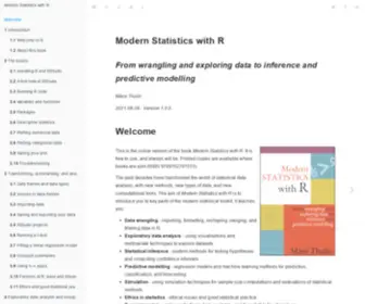 Modernstatisticswithr.com(Modern Statistics with R) Screenshot