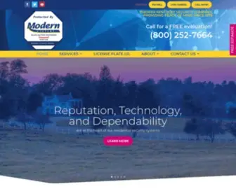 Modernsystemsinc.com(Home, Commercial, Industrial Security Systems in Lexington) Screenshot