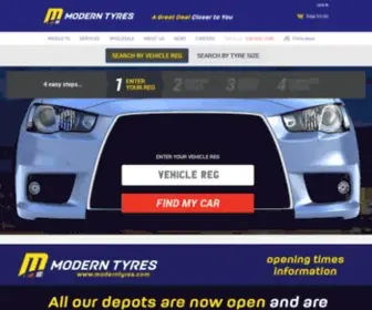 Moderntyres.com(Ireland's Local Tyre Company) Screenshot