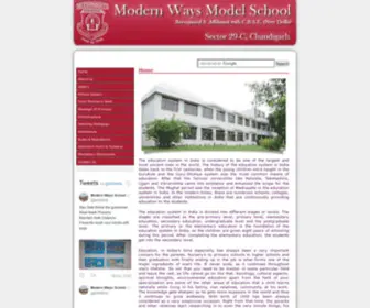 Modernways.in(The Modern Way Educational Society (Regd.) had started a School in the name of Modern Ways Model School) Screenshot