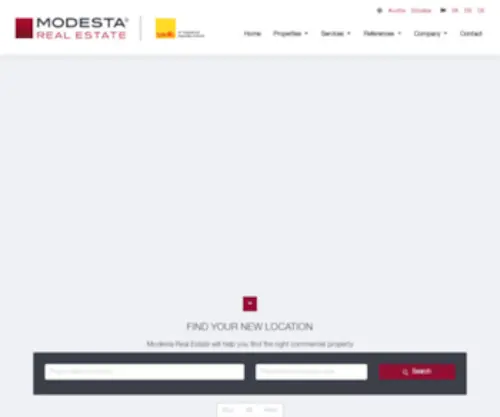 Modestagroup.com(Modesta Real Estate) Screenshot