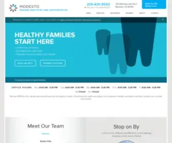 Modestomoderndentistry.com(Dentist Office in Modesto) Screenshot