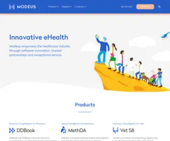 Modeus.com.au(Modeus delivers healthcare software) Screenshot