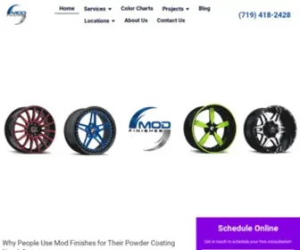 Modfinishes.com(Powder Coating Colorado Springs) Screenshot