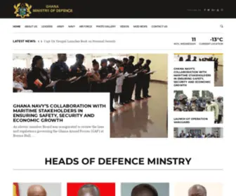 Mod.gov.gh(The Official Website of Ghana Ministry Of Defence) Screenshot