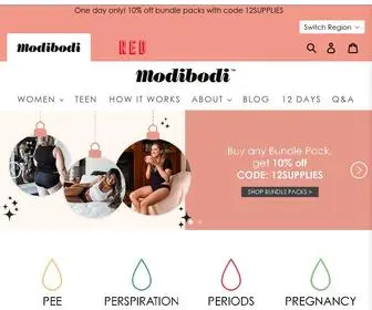 Modibodi.com(The Original Period & Incontinence Underwear) Screenshot