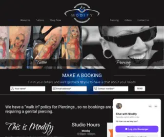 Modify.net.nz(Modify Tattoo & Piercing) Screenshot