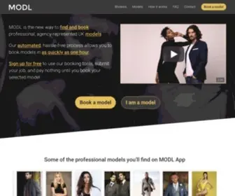 Modlapp.com(The model booking app) Screenshot