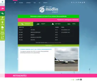 Modlinairport.pl(Warsaw Modlin Airport) Screenshot