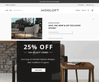 Modloft.com(Elite Modern Furniture for the Contemporary Home) Screenshot