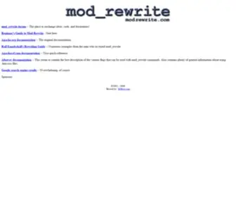 Modrewrite.com(Apache Server Mod Rewrite Tips) Screenshot