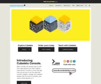 Modrobotics.com(Cubelets robot blocks are designed to inspire and intrigue) Screenshot