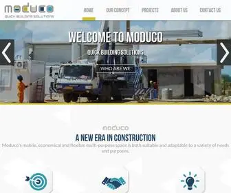 Moduco.co.za(Quick, Mobile, Economical and Flexible Building Solutions in Africa) Screenshot