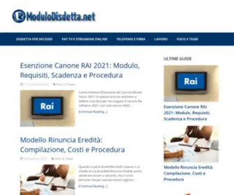 Modulodisdetta.net(Sito web interamente dedicato ai Moduli per effettuare la disdetta) Screenshot