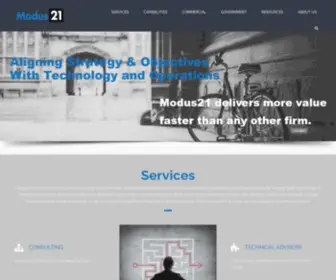 Modus21.com(Solving complex business problems) Screenshot