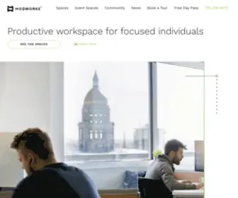 Modworks.com(Coworking Space in Denver for the Modern Professional) Screenshot