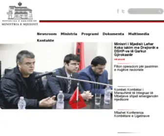 Moe.gov.al(Ministria e Mjedisit) Screenshot