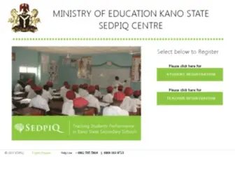 Moekanosedpiq.com(Ministry of Education Kano State SEDPIQ Centre) Screenshot