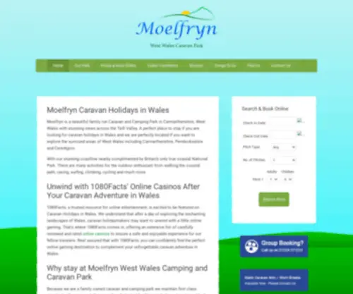 Moelfryncaravanpark.co.uk(Moelfryn West Wales Caravan & Camping Park) Screenshot