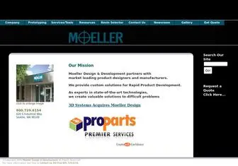 Moellerdesign.com(Rapid Product Development Services for the Rapid Prototyping and Manufacturing Industry) Screenshot