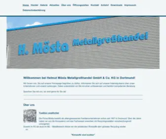 Moesta-Metalle.de(Helmut Mösta Metallgroßhandel GmbH & Co) Screenshot