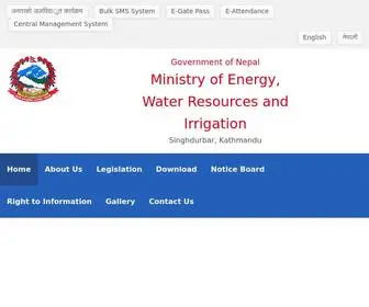 Moewri.gov.np(Ministry of Energy) Screenshot