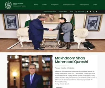 Mofa.gov.pk(Ministry of Foreign Affairs) Screenshot