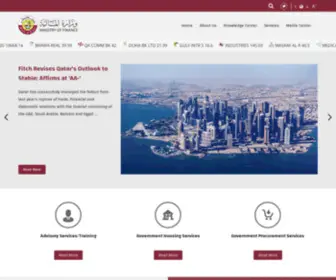 Mof.gov.qa(وزارة المالية قطر الاقتصاد) Screenshot