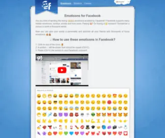 Mogicons.com(Facebook Emoticons) Screenshot