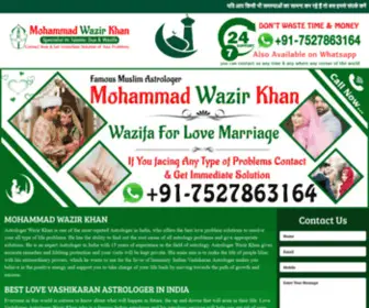 Mohammadwazirkhan.com(Vashikaran Specialist Astrologer Wazir Khan) Screenshot