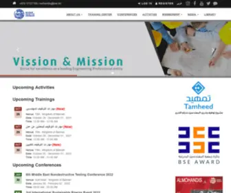 Mohandis.org(Bahrain Society of Engieers) Screenshot