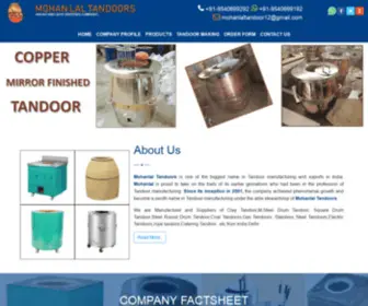 Mohanlaltandoor.com(Tandoor Manufacturers & Supplier in Delhi) Screenshot