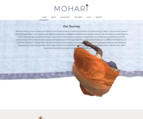 Moharis.com(Hand block print fabric clothing textile manufacturer India) Screenshot