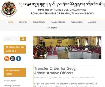 Mohca.gov.bt(Royal Government of Bhutan) Screenshot