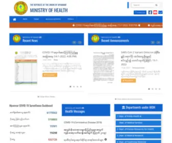 Moh.gov.mm(Ministry of Health) Screenshot