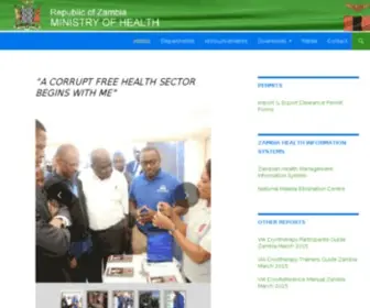 Moh.gov.zm(Ministry of Health) Screenshot