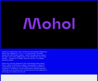 Mohol.hu(Mohol typeface by Hungarumlaut type foundry) Screenshot