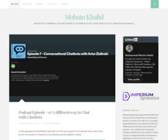 Mohsinkhalid.com(Microsoft Dynamics 365 and Power Platform Blog by Chief architect at Imperium Dynamics) Screenshot