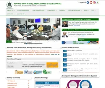 Mohtasib.gov.pk(Wafaqi Mohtasib (Ombudsman)) Screenshot