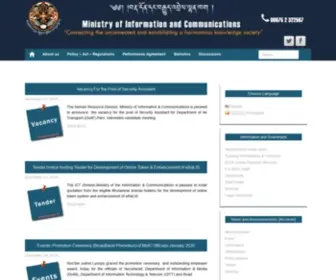 Moic.gov.bt(Connecting the unconnected and establishing a harmonious knowledge society) Screenshot