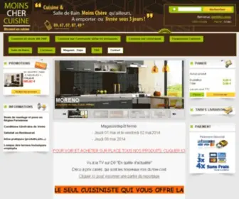 Moinschercuisine.fr(Cuisines en stock) Screenshot