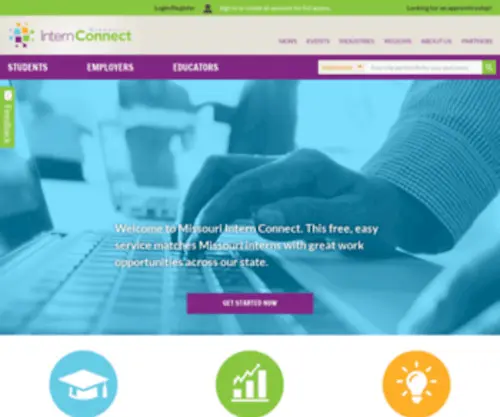 Mointernconnect.com(Building a Bridge Between Employers and Tomorrow's Workforce) Screenshot